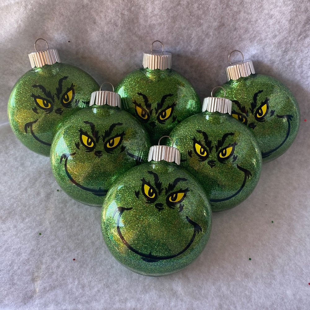6 Grinch Inspired Ornaments